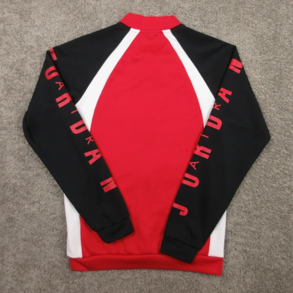 Air Jordan Track Jacket Mens Small Red Black Jump Man Logo Basketball Warm Up